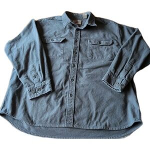 Field N Forest Flannel Shirt Men 3XL Gray Heavyweight Lumberjack 100% Cotton EUC